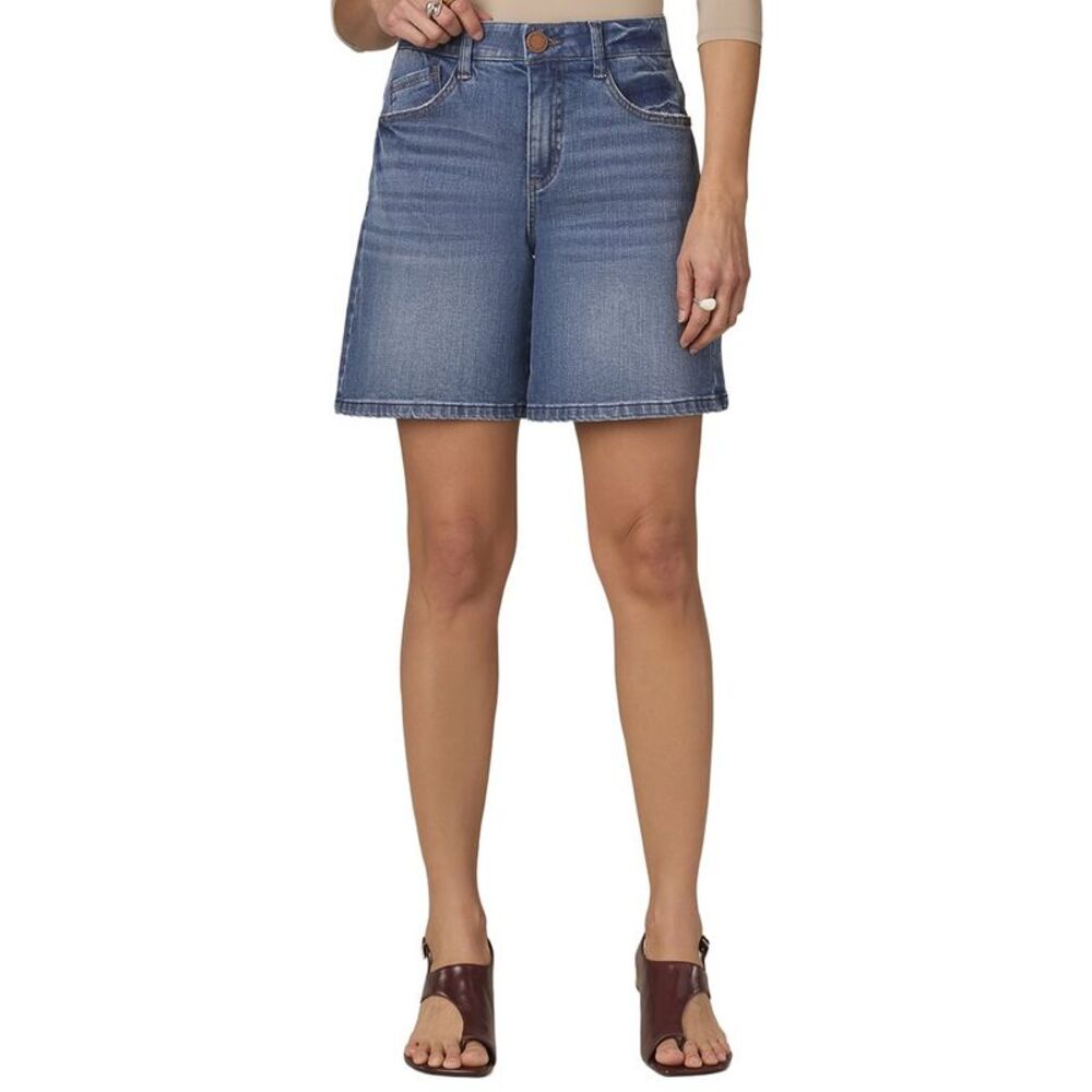 Wit & Wisdom Womens High Rise Relaxed Short, Blue